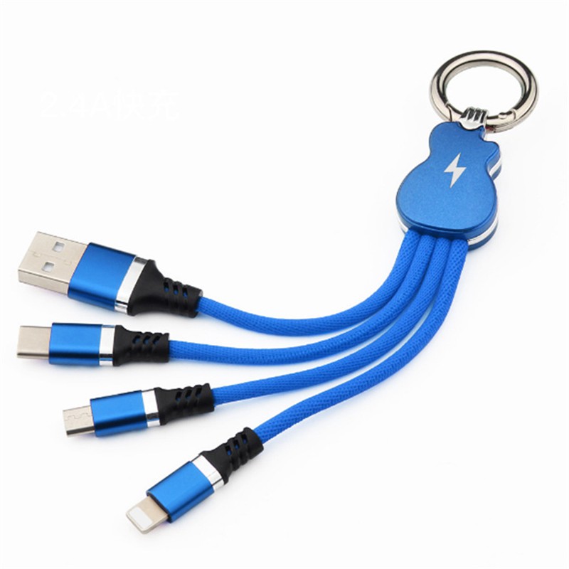 IPHONE Dây Cáp Sạc Dữ Liệu Micro Usb Thiết Kế 3 Trong 1 Tiện Dụng