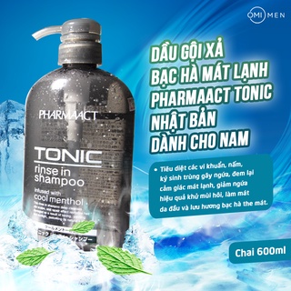 Dầu Gội Xả Sạch Gàu, Giảm Ngứa Dành Cho Nam Bạc Hà Mát Lạnh Pharmaact Tonic (600ml) thumbnail