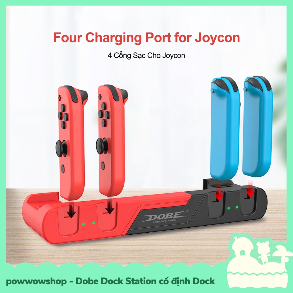 [Sẵn VN - Hỏa Tốc] Phụ Kiện Dobe Dock Station Đế Dựng Cố Định Dock Sạc Charging Joycon Cho Máy Game Nintendo Switch