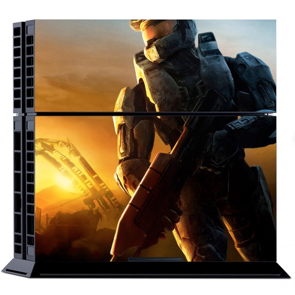 Miếng dán vinyl trang trí bộ máy chơi game PS4 hình trò chơi halo đẹp mắt