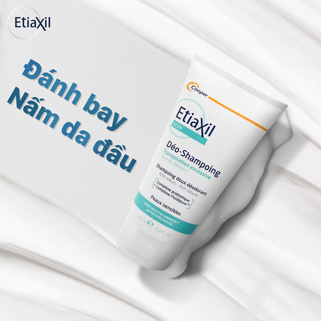 Dầu gội Etiaxil Soin Deo-Shampoing Peaux Sensibles 150ml giúp làm sạch và khử mùi