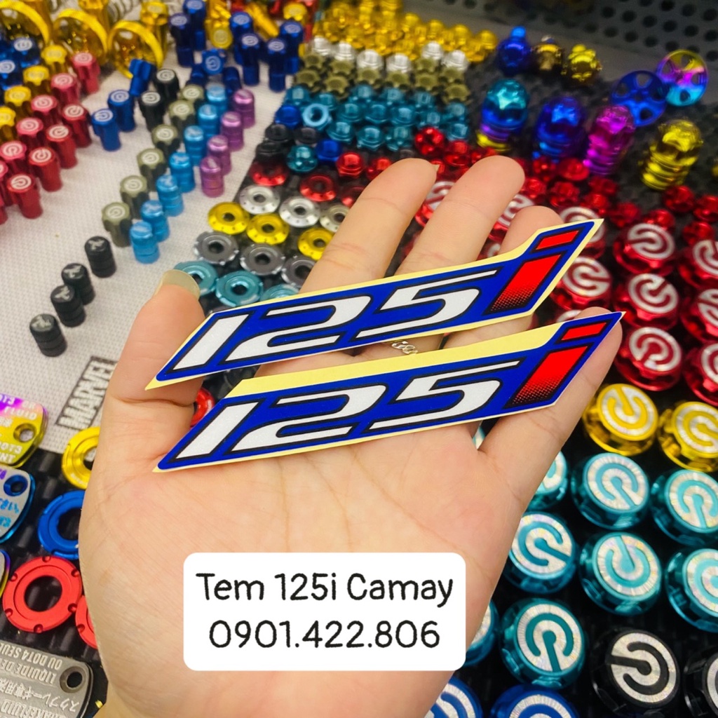 [ 1 cặp ] Tem chữ 125i Wave Thái In chất liệu camay cực đẹp