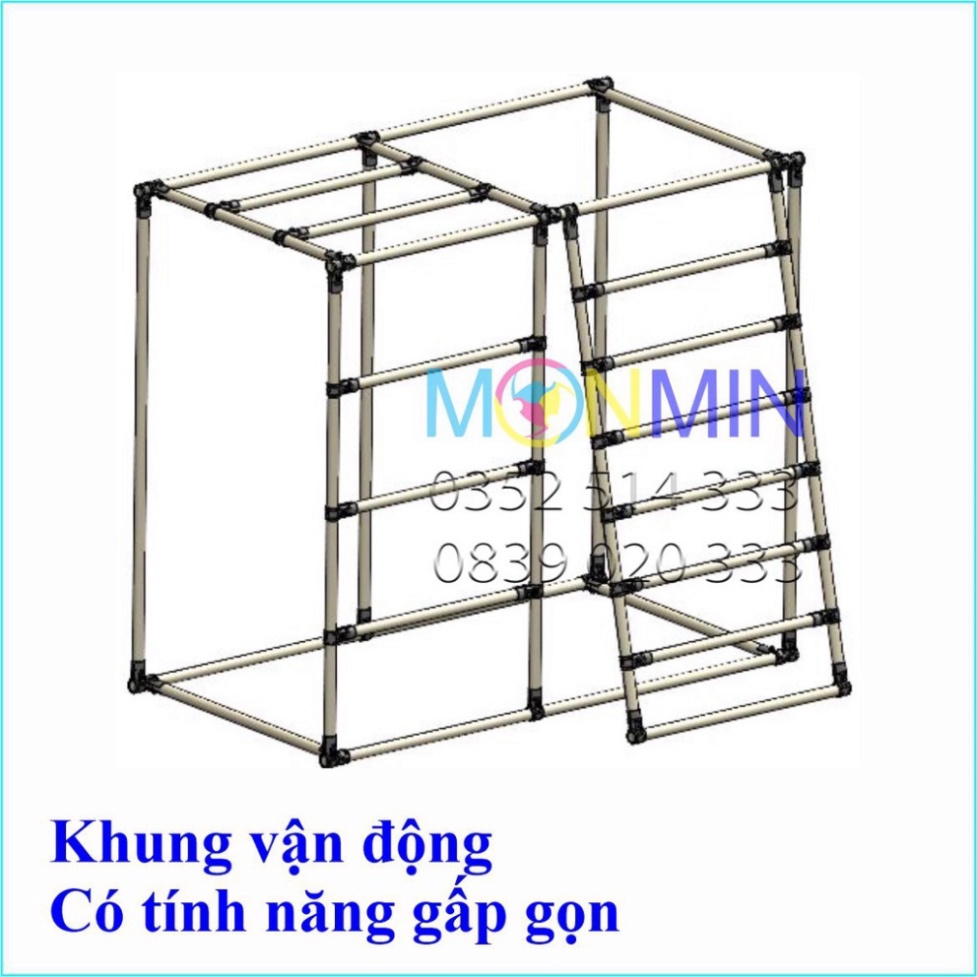 Trò chơi khung vận động, xà đu đa năng Satech, khung vận động cho bé