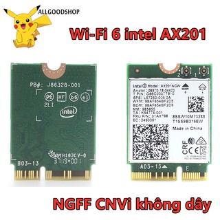 [COD]Card mạng không dây băng tần kép Intel Wi-Fi 6 Ax201 Bluetooth 5.0 2.4g/5g Ngff E C