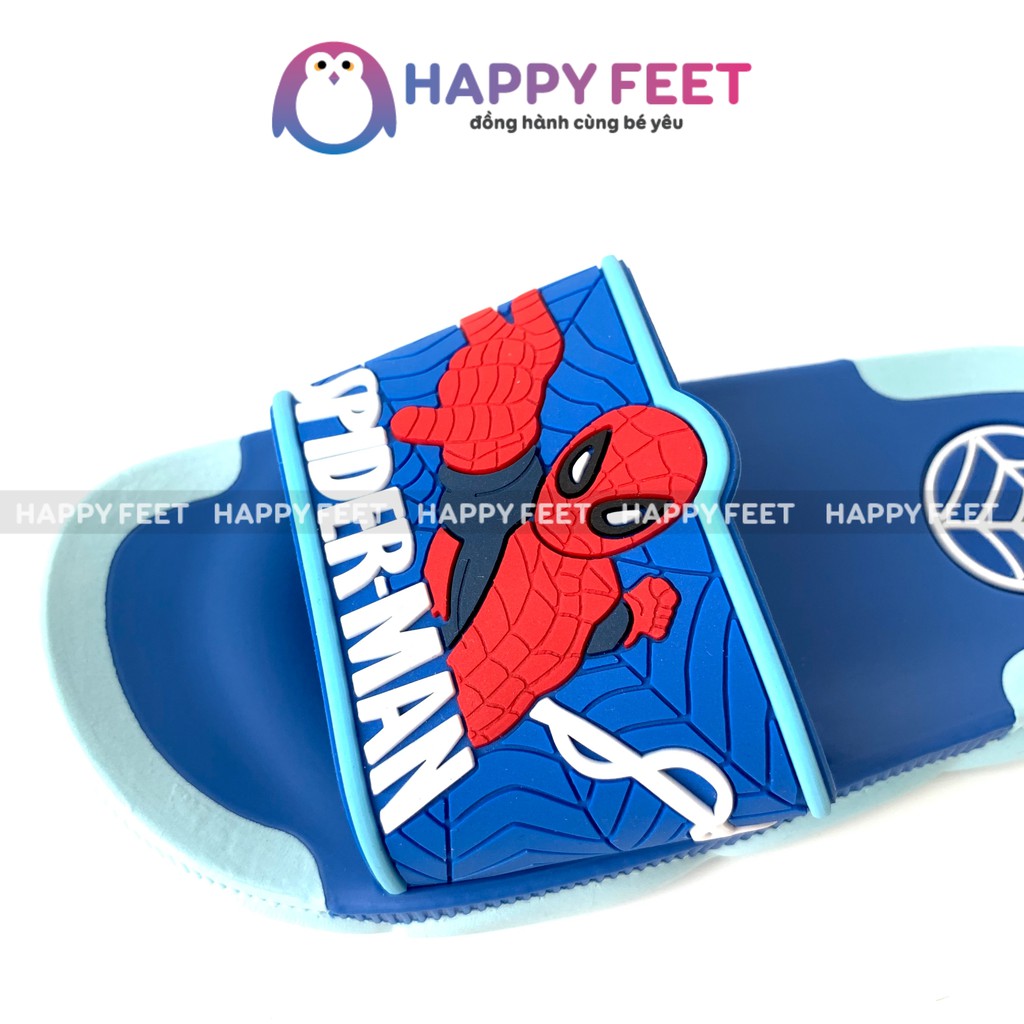 Dép lê bé trai Happy Feet no2033 hình người nhện siêu mềm chống trơn trượt