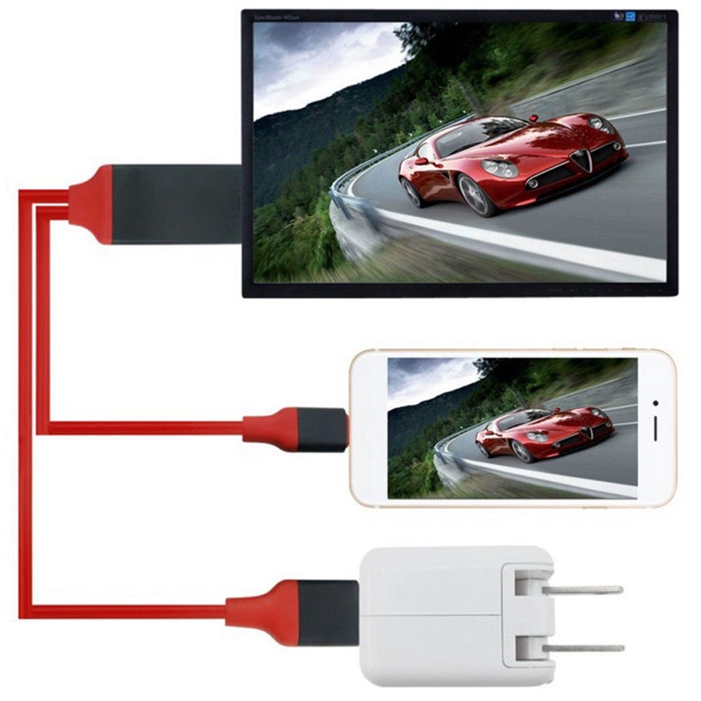 Dây cáp HDMI 2M nối tín hiệu hình ảnh từ điện thoại iPhone qua TV HD kỹ thuật số