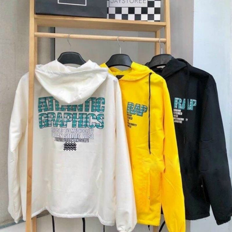 Áo bomber nam nữ unisex khoác gió jacket dù 2 lớp cúc bấm form rộng local brand ulzzang phong cách hàn quốc đep RAP