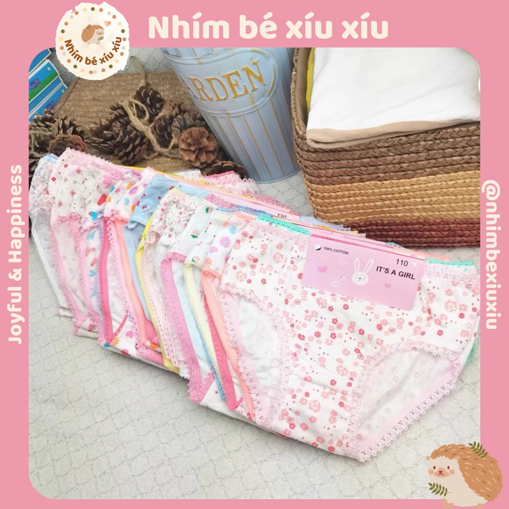 Quần lót cotton bé gái (7-35 kg) - Quần chip It's a girl VT91