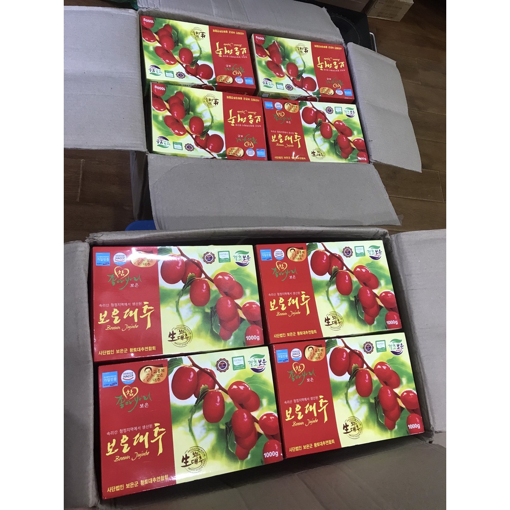 Táo đỏ Hàn Quốc sấy khô 1 kg Loại 1 Tặng kèm túi