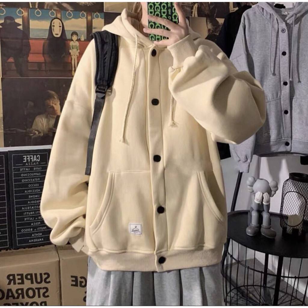Áo khoác nỉ nam nữ,Áo sweater hoodie nam nữ from rộng K53