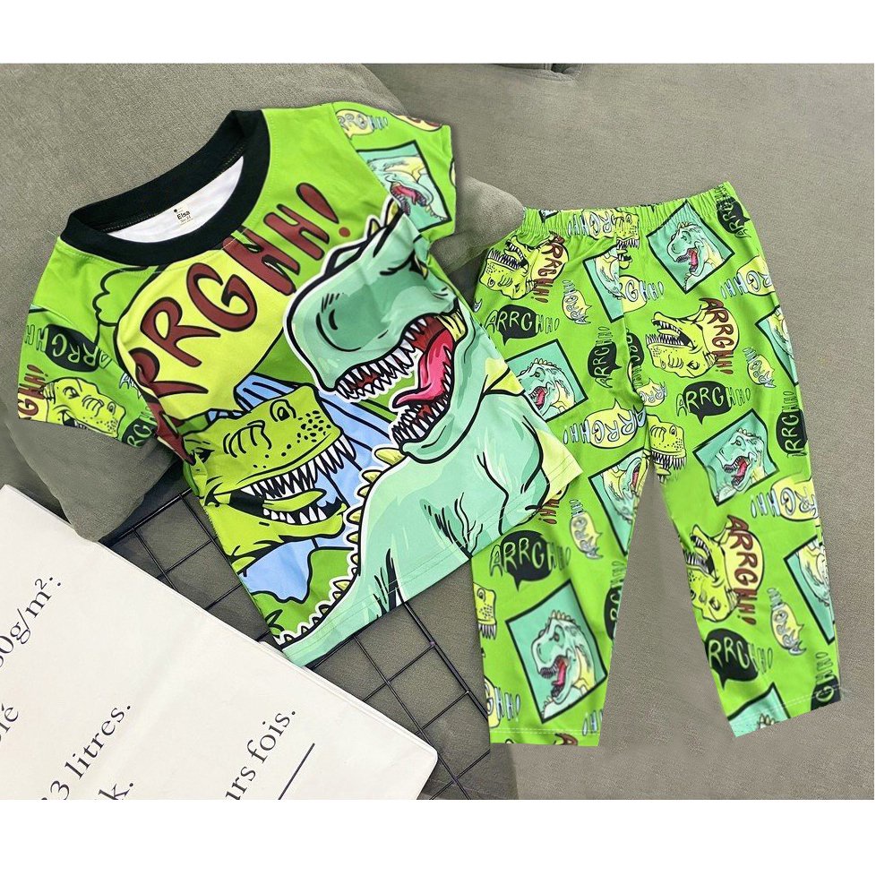 [8-12Kg] Bộ đồ bé Trai quần dài in hình 3D HOT TREND chất vải dày mịn thoáng mát được các bé yêu thích BTD03