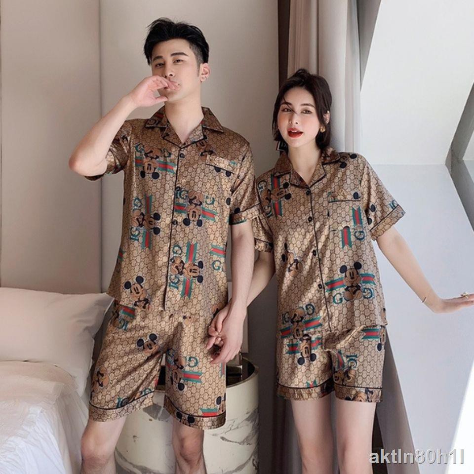 Bán hàng số 1 của shop bộ đồ ngủ pijama nữ lụa băng lạnh nam ngắn tay mỏng phục vụ tại nhàH