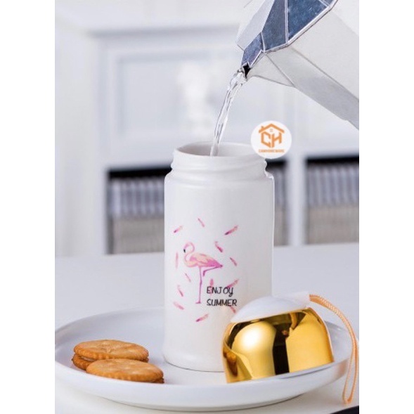 Cốc Sứ Nắp Vặn Chịu Nhiệt, Bình Nước Sứ Chịu Nhiệt Cao Cấp