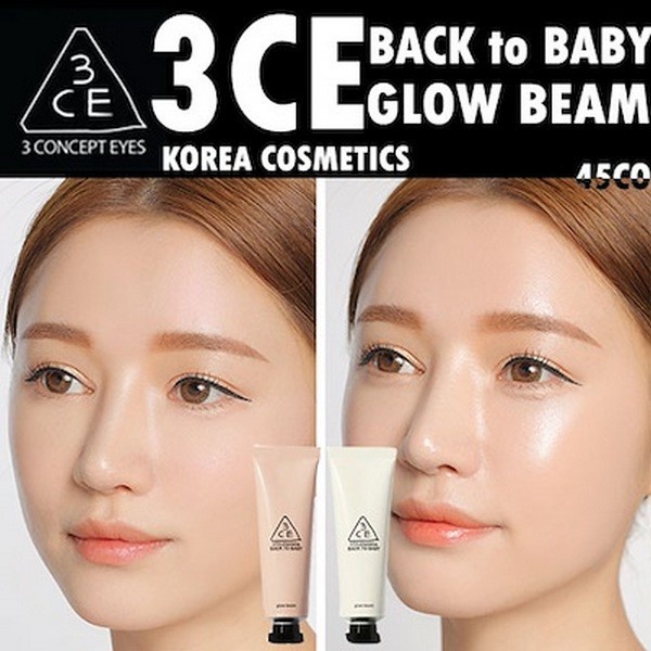 [Chính hãng] Kem lót căng bóng 3CE Back To Baby Glow Beam 30ml