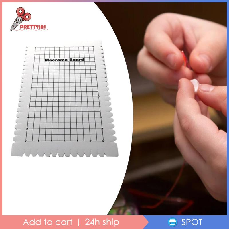 [Prettyia1] Tấm Bảng Gỗ Macrame Hình Chữ Nhật Thắt Nút Vòng Tay Bện