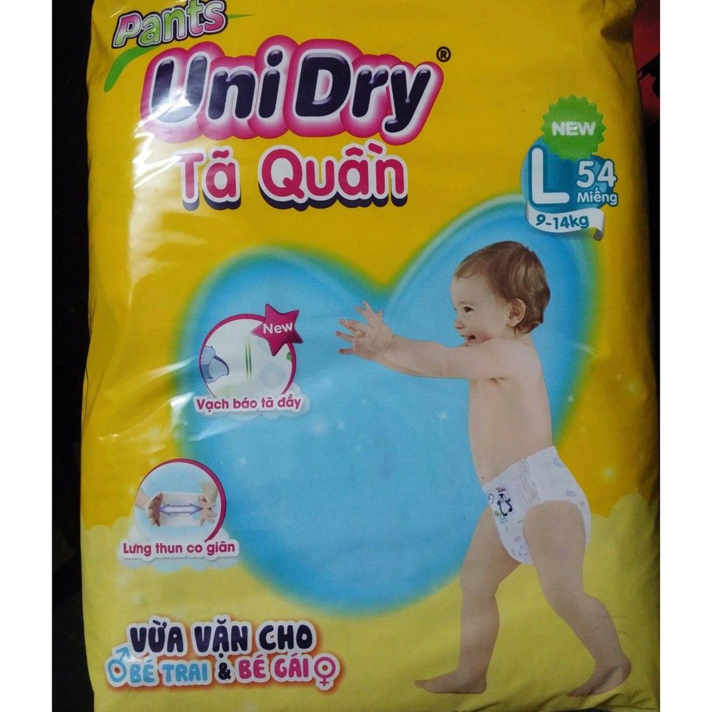 (Mẫu mới) Tã Quần UniDry sz M60/ L54/ XL48