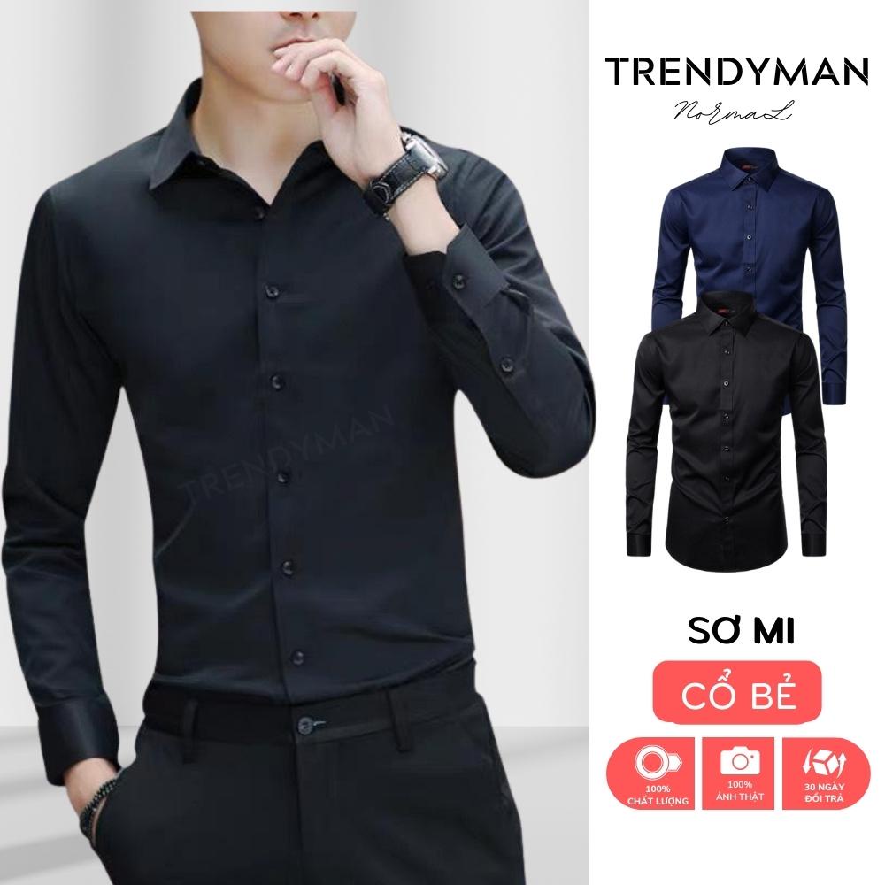 ÁO SƠ MI NAM TRƠN TRENDYMAN NHIỀU MÀU VẢI LỤA CHỐNG NHĂN CHỐNG XÙ