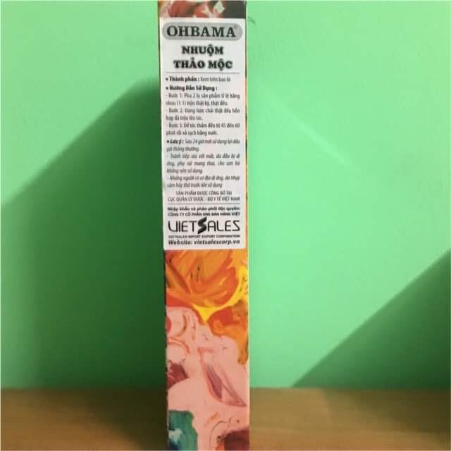 Nhuộm tóc thảo mộc OHBAMA (thuốc nhuộm tóc hoàn toàn từ thiên nhiên) 120ml x2=240 ml (hong kong)