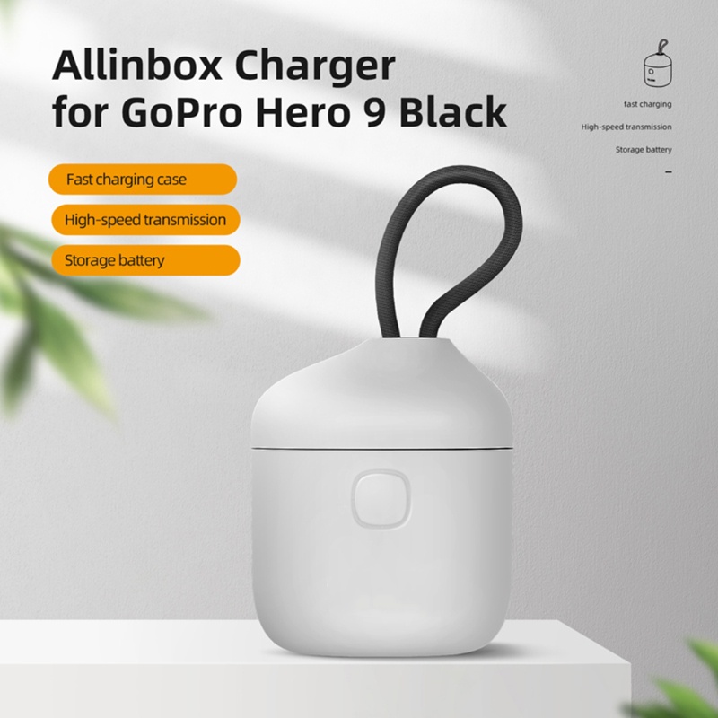 Hộp Sạc Máy Ảnh 3 Ngăn Go-Pro Hero 9 Màu Đen Tiện Dụng