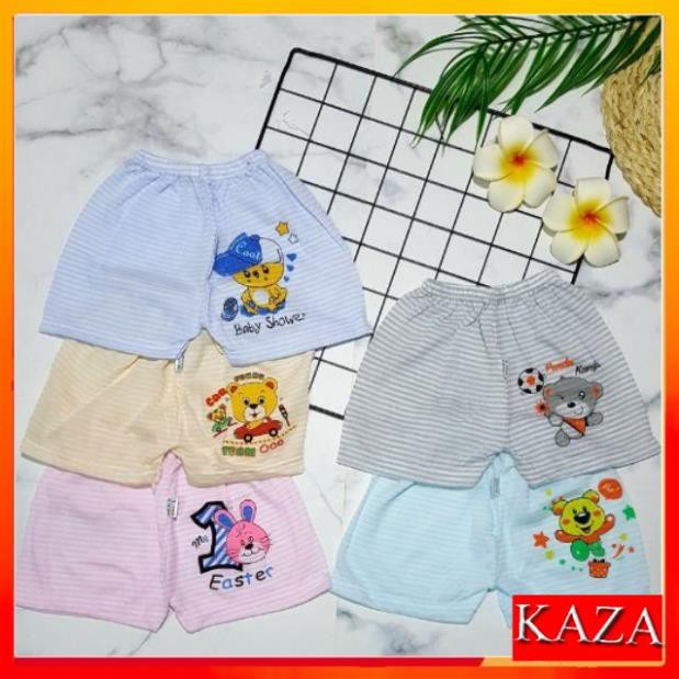 Quần chục đùi cotton kẻ ngang cho bé trai/gái