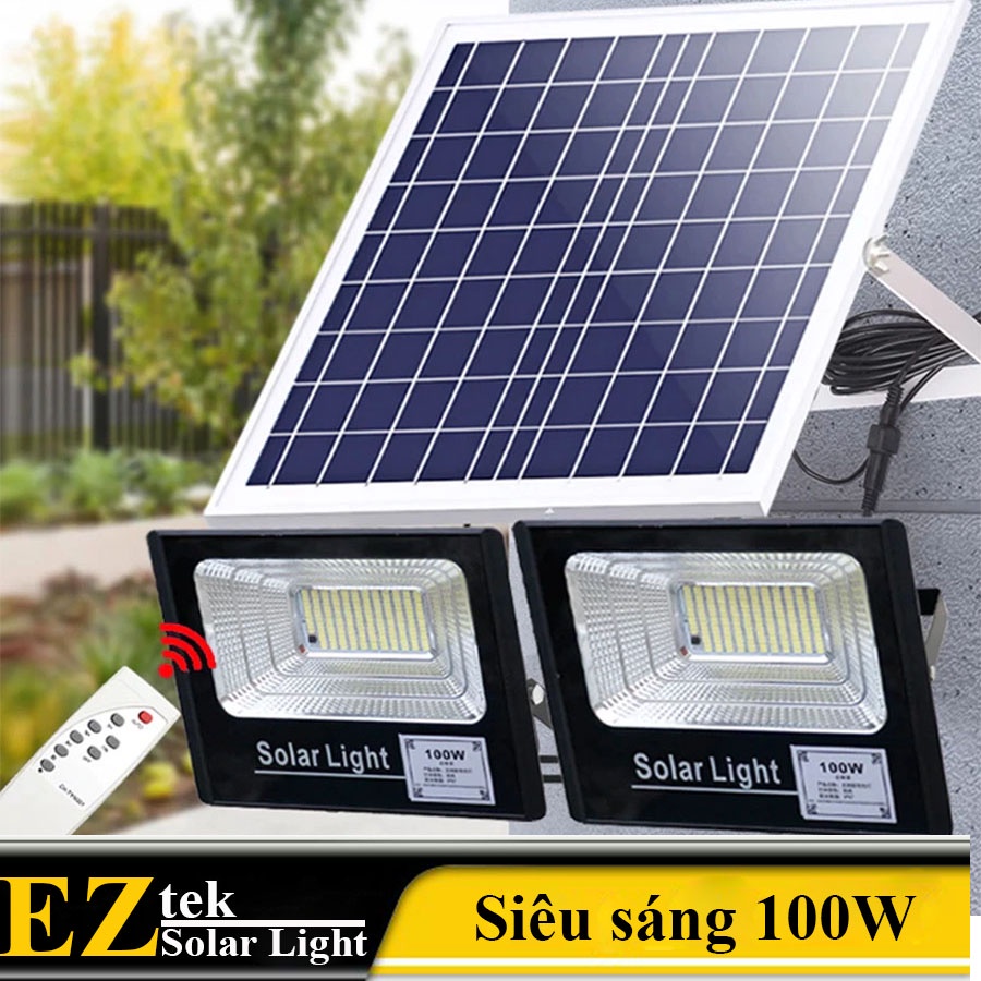ĐÈN LED PHA NĂNG LƯỢNG MẶT TRỜI – 100W [CAO CẤP][LOẠI SIÊU SÁNG]