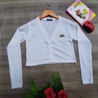 ÁO KIỂU CROPTOP TAY DÀI LOGO