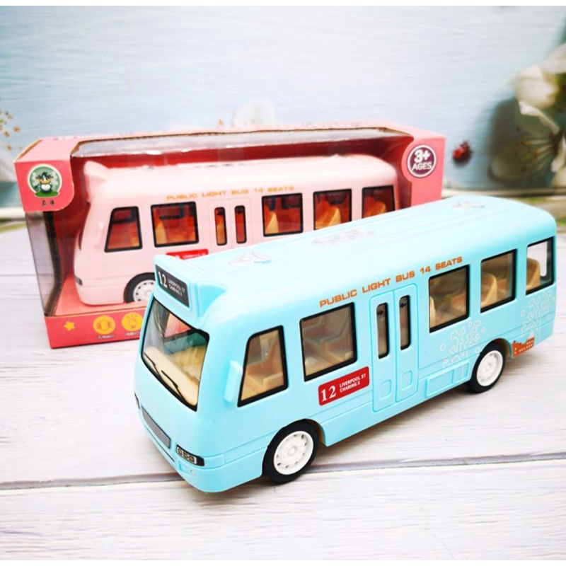 Đồ chơi mô hình xe bus chạy pin có đèn và âm thanh