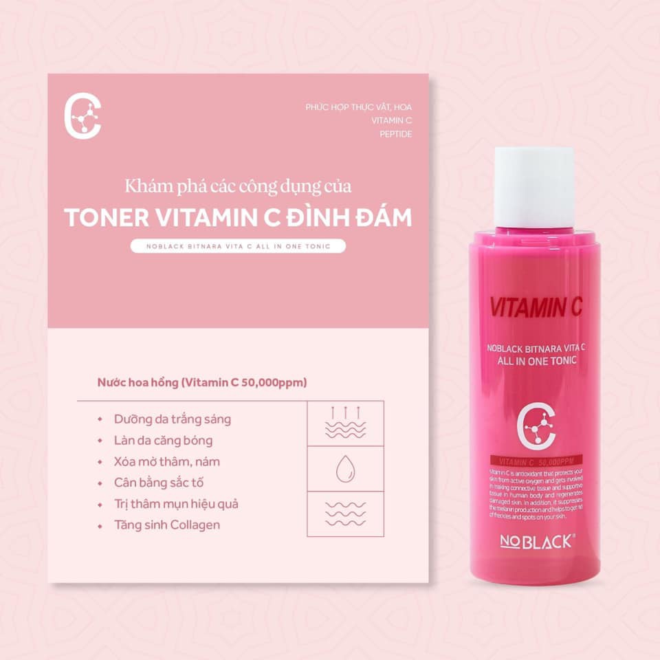 [Hàng Chính Hãng][Rẻ Vô Địch] Toner Kích Trắng Hồng Da VITAMIN C, Dưỡng Da Chuyên Sâu