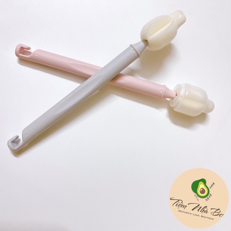 Cọ rửa bình sữa núm Hibee Hàn Quốc có nắp cho bé