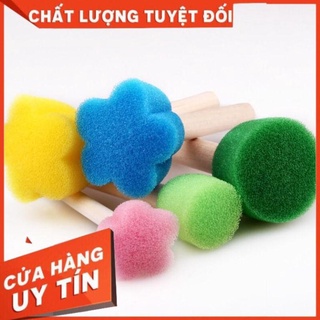 Cọ chấm màu cho bé sáng tạo, cọ mút xốp dễ giặt