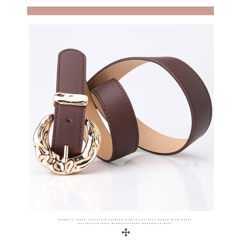 Thắt Lưng Da Pu Khóa Kim Loại Thời Trang Dành Cho Nữ