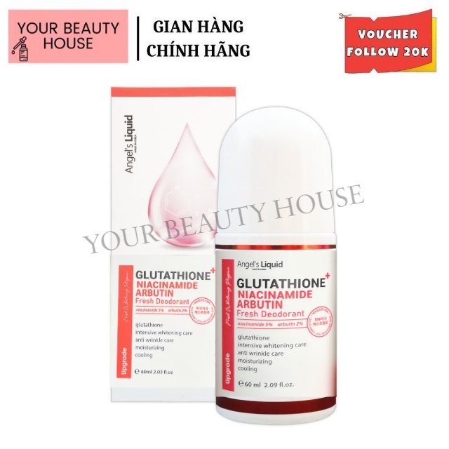 Lăn trắng giảm thâm nách Angel's Liquid Gluthathione Niacinamide