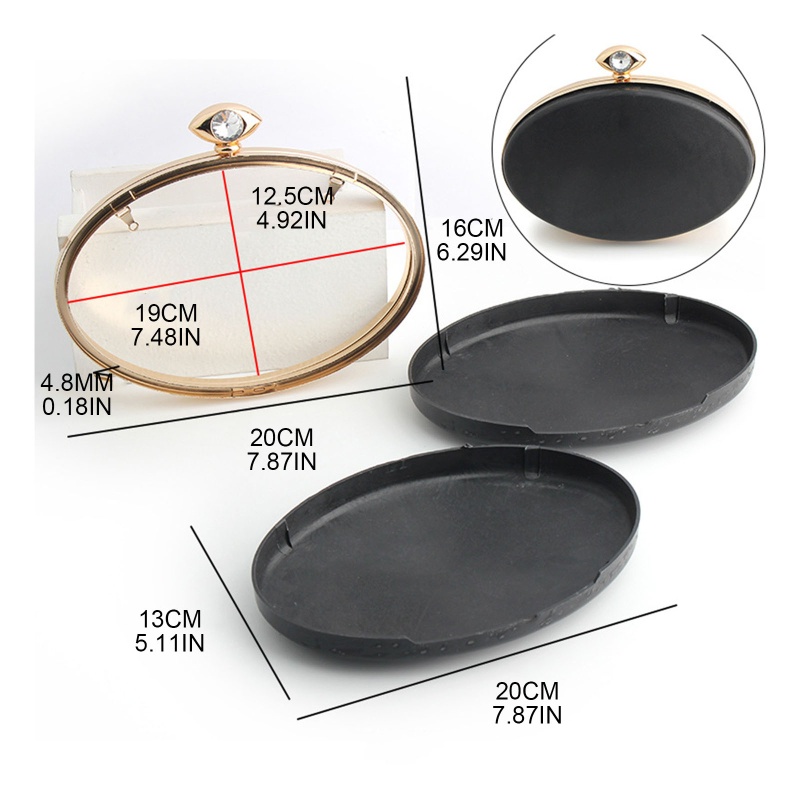 Khung Kim Loại Hình Oval Làm Túi Xách Handmade DIY