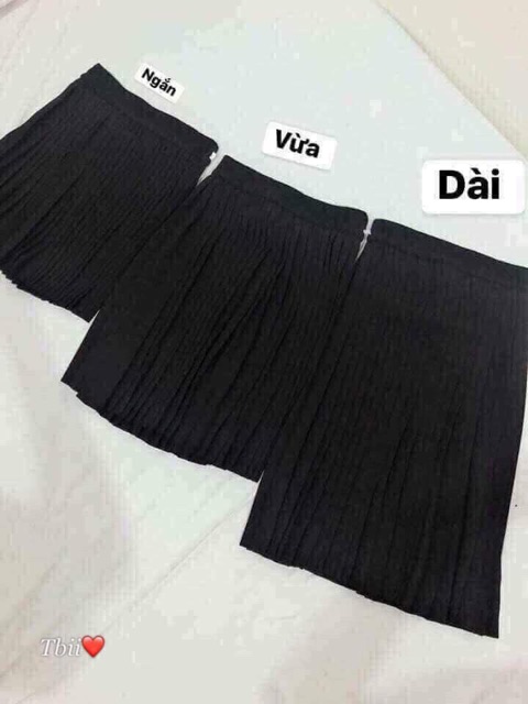 Chân váy xoè, Chân váy xếp ly nhỏ 3 dáng, cạp chun co giãn - NhiNhiShop