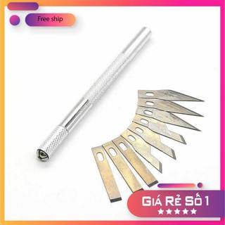 Dao tách kie Lan - khắc trổ kĩ thuật, chạm tỉa gỗ, giấy, tượng ☆ Dao thân kim loại 9 lưỡi