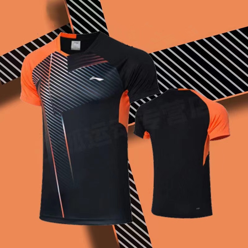 Li Ning 'S Áo Thun Tay Ngắn Tập Cầu Lông / tennis Nhanh Khô Cho Nam Và Nữ