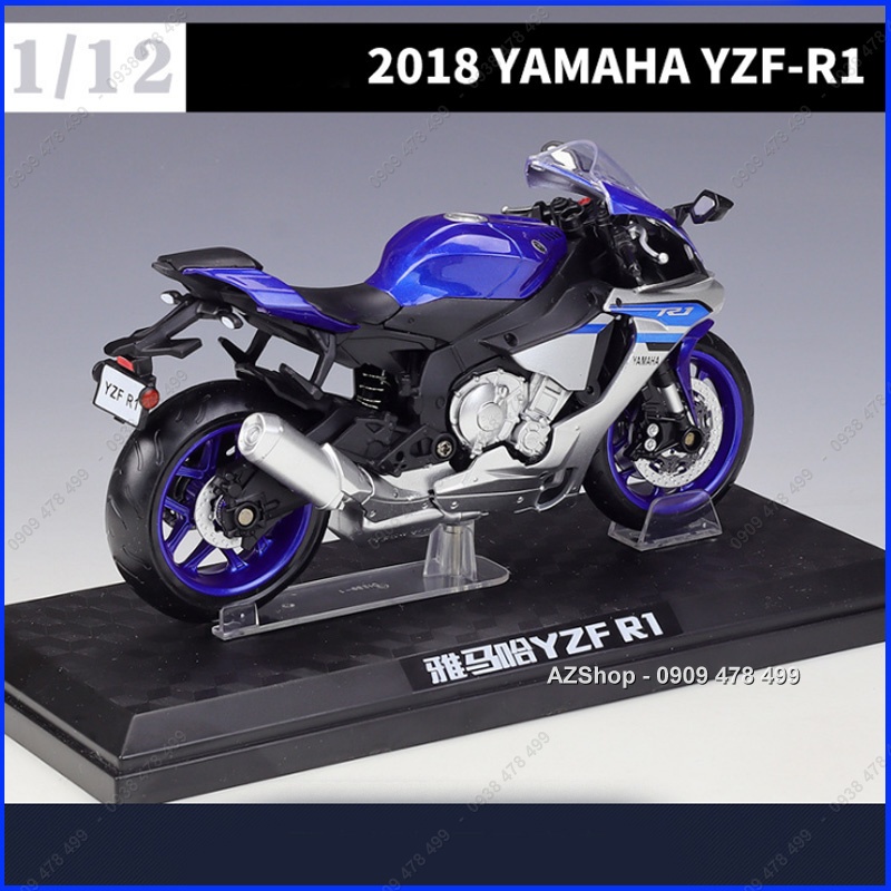 Mô Hình Xe Môtô Yamaha YZF-R1 Tỉ Lệ 1:12 - New - MSZ - 8736.1