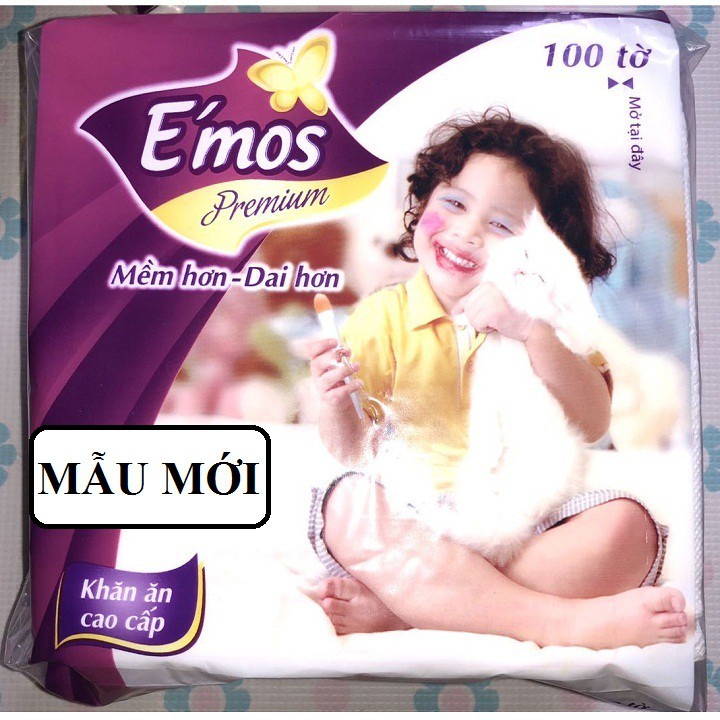 KHĂN GIẤY VUÔNG EMOS 100 TỜ