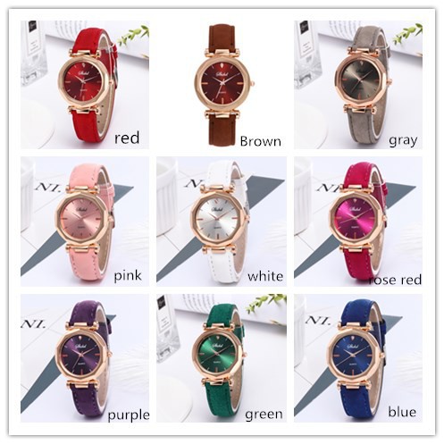 Đồng Hồ Quartz Với Dây Đeo Da HR-054