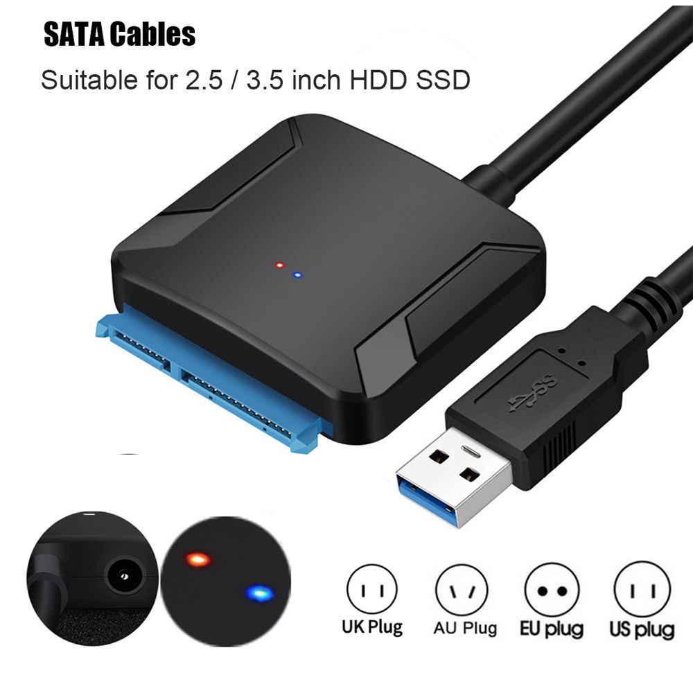 Cáp Chuyển Đổi Cleoes 0.4m 2.5 "Usb 3.0 Sang Sata Hdd / Ssd Us / Uk / Au / Eu Plug 2.5 / 3.5 Inch | BigBuy360 - bigbuy360.vn
