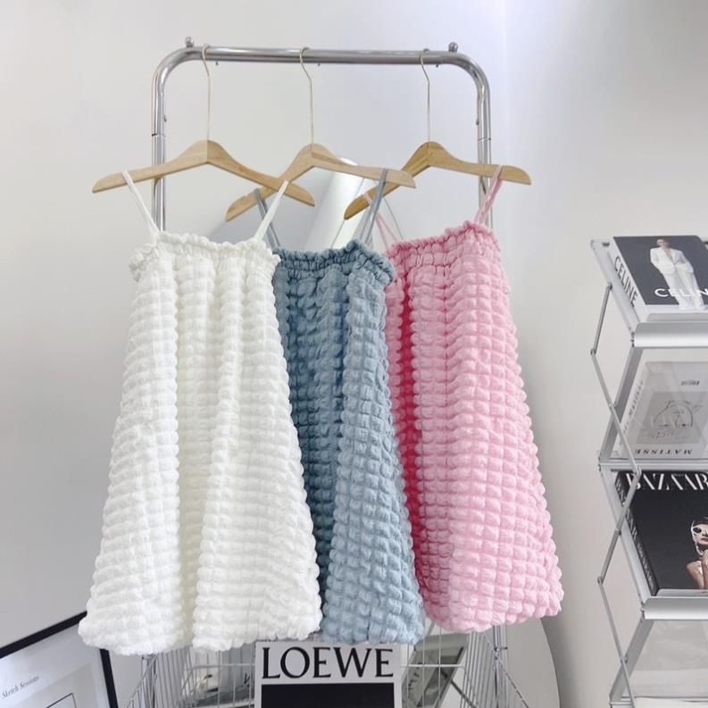 Đầm xốp nổi ống dáng xòe trên gối 3 màu