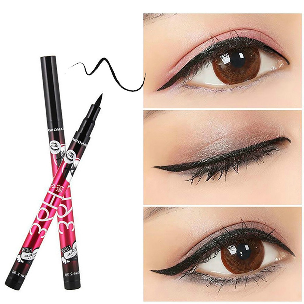 Bút Kẻ Mắt Nước Màu Đen Kháng Nước Lâu Trôi Chống Nhòe 4 Màu Tùy Chọn 36H
