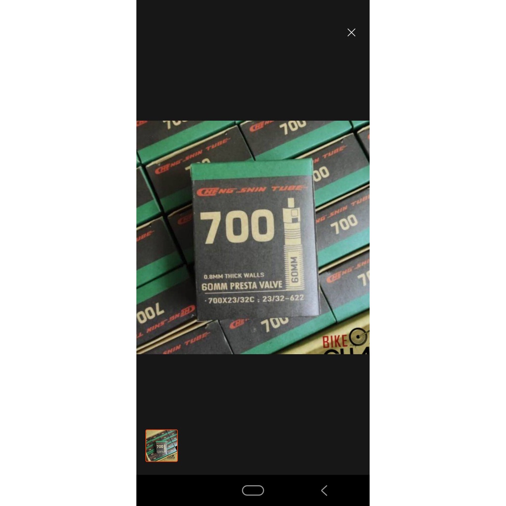 Ruột xe đạp thể thao ChengShing 700x23
