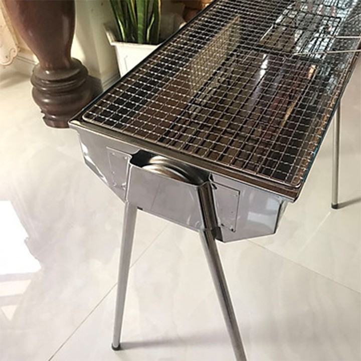 BẾP NƯỚNG THAN HOA INOX NGOÀI TRỜI