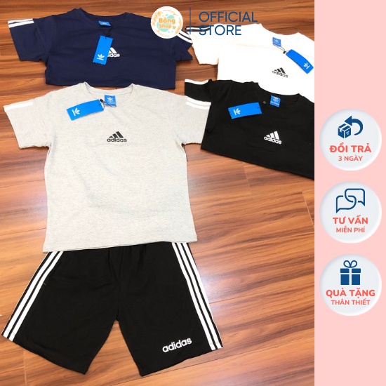Bộ Cộc Tay Bé Trai Set Thể Thao Adidas Size Đại Từ 35 Đến 55kg Rất Đẹp