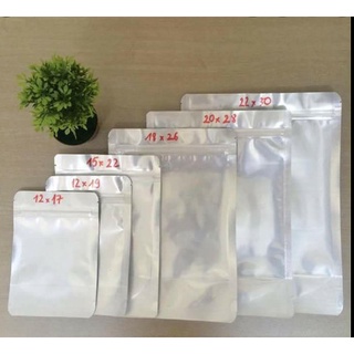 [1 Túi] Túi Zip Đáy Đứng Một Mặt Bạc Một Mặt Trong