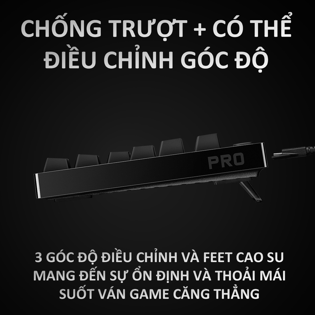 Bàn phím game cơ học Logitech G Pro X - Không phím số, switch GX Clicky, RGB