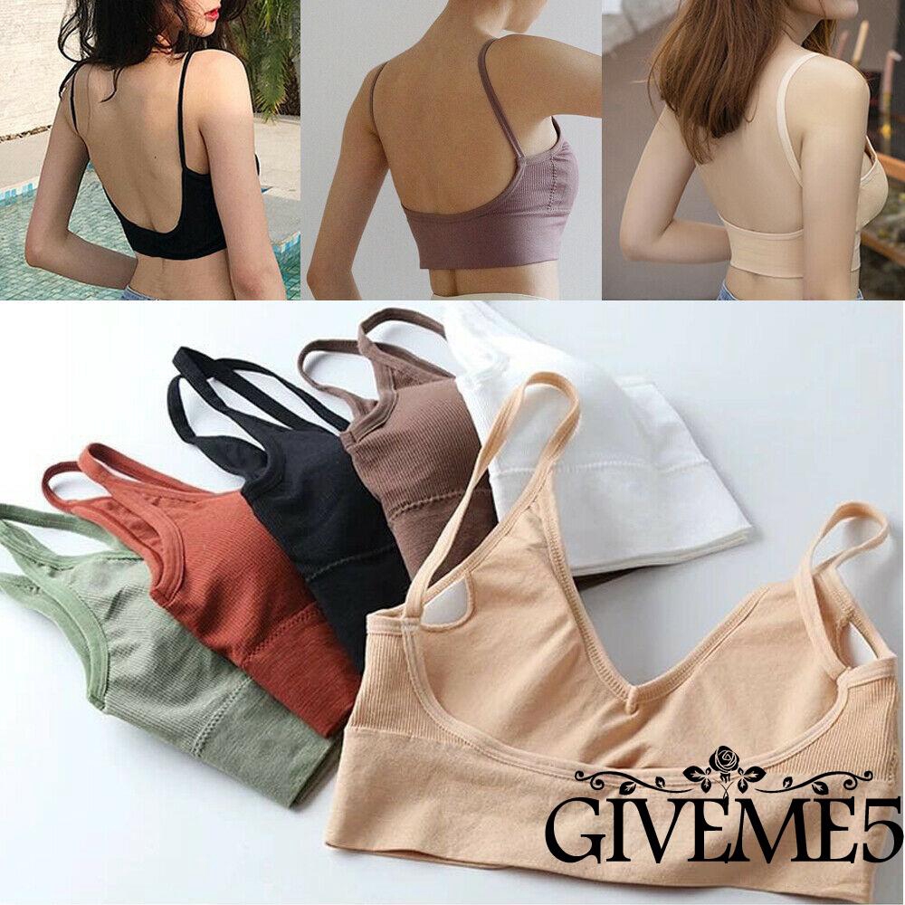 Áo ngực nữ cổ chữ V màu trơn quyến rũ thời trang