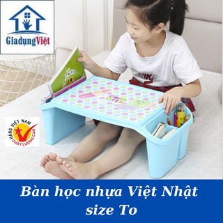 Bàn Học Sinh Nhựa Việt Nhật Cho Bé Có 2 Ngăn Đựng Đồ Size TO