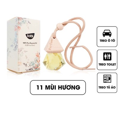 Tinh dầu treo xe Kobi 8ml nhiều mùi hương giúp làm thơm xe, giảm mùi bí khó chịu